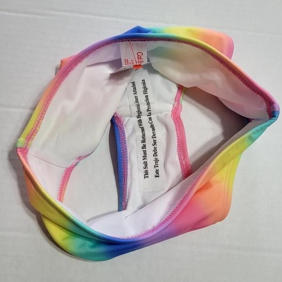 Cat & Jack, Size Lrg  (10/12), Ombre Midrise Bikini Rainbow - Picture 5 of 6